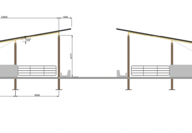 WOPAS djurstall 2x pulpet sektion